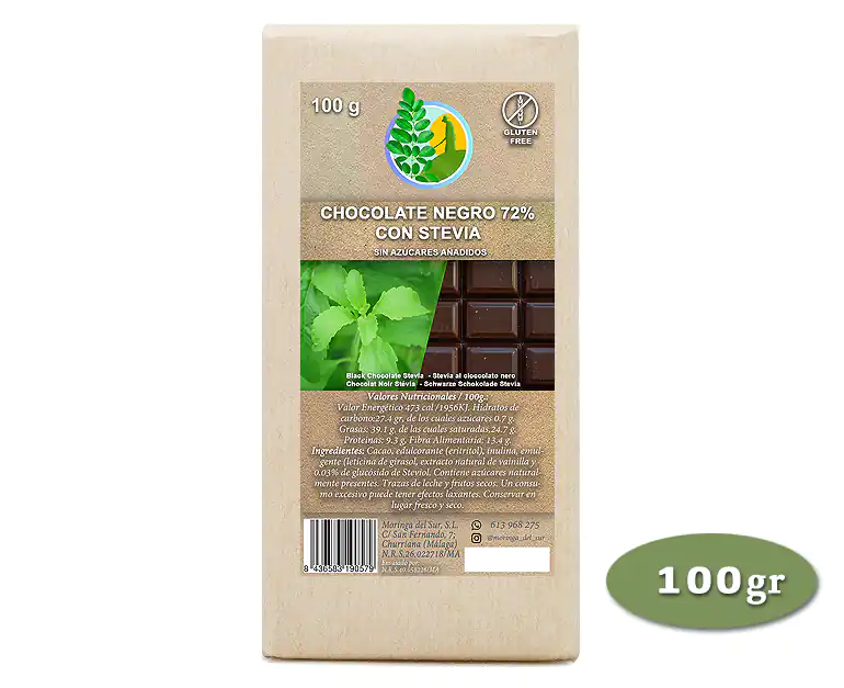 Comprar chocolate negro con stevia bio
