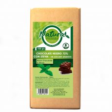 Chocolate cacao al 72% endulzado con stevia 100grs