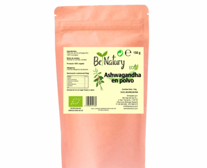 Ashwagandha ecológica en polvo 150 gramos, complemento alimenticio natural